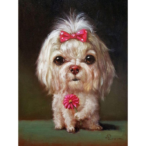 Sophie Black Modern Wood Framed Art Print with Double Matting by Heffernan, Lucia