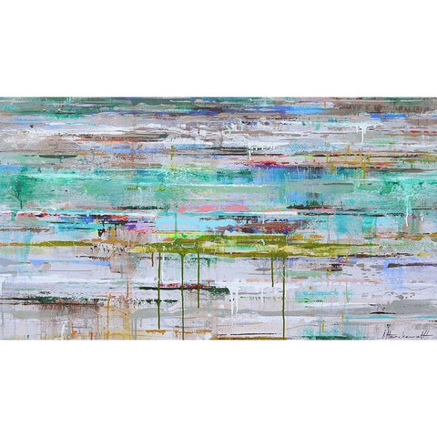 Miami Reflection Gold Ornate Wood Framed Art Print with Double Matting by Herckenrath, Ingeborg