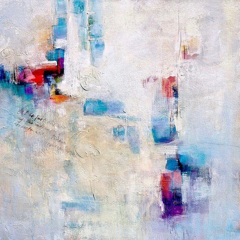 Conversation White Modern Wood Framed Art Print with Double Matting by Hale, Karen