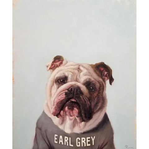 Earl Gray Black Modern Wood Framed Art Print with Double Matting by Heffernan, Lucia