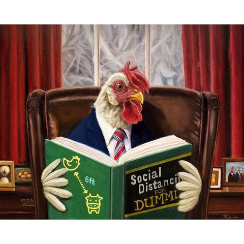 Bird Brain Black Modern Wood Framed Art Print with Double Matting by Heffernan, Lucia