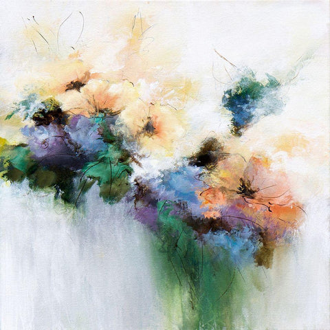 Flower Patterns Black Ornate Wood Framed Art Print with Double Matting by Hale, Karen