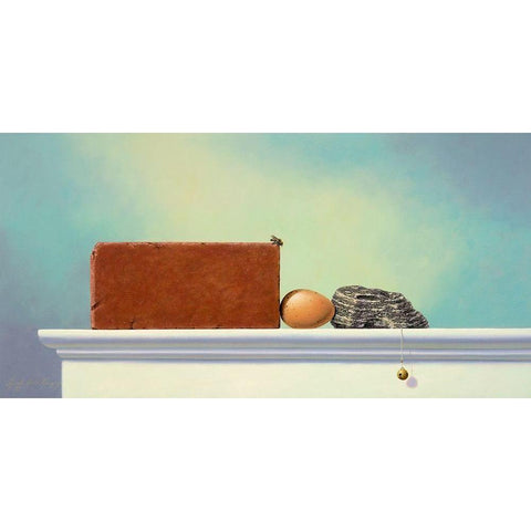 Between a Rock and hard Place Black Modern Wood Framed Art Print with Double Matting by Herzog, Linda Ridd