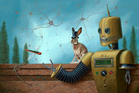 Zero One Black Ornate Wood Framed Art Print with Double Matting by Herzog, Linda Ridd