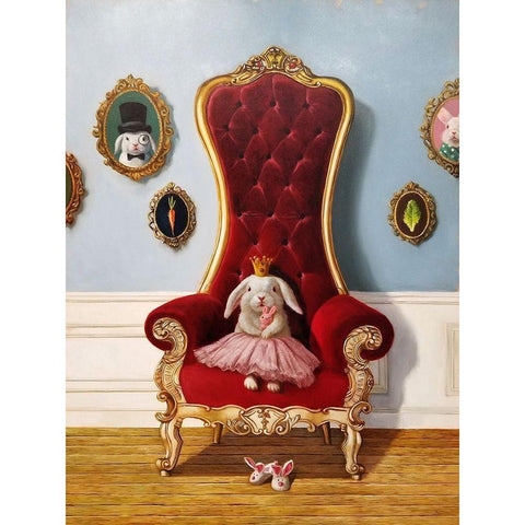 Little Princess Gold Ornate Wood Framed Art Print with Double Matting by Heffernan, Lucia