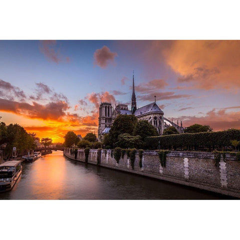 Cathedral Sunset Black Modern Wood Framed Art Print by Herrera, H.J.