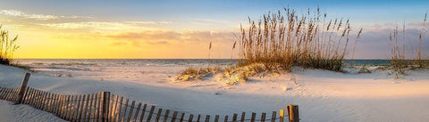 Pensacola Beach Sunrise Black Ornate Wood Framed Art Print with Double Matting by Herrera, H.J.