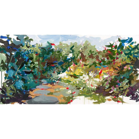 Bethâ€™s Garden Gold Ornate Wood Framed Art Print with Double Matting by Hastie, Joanne