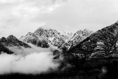 Canadian Rockies Black Ornate Wood Framed Art Print with Double Matting by Henriksen, Jennifer