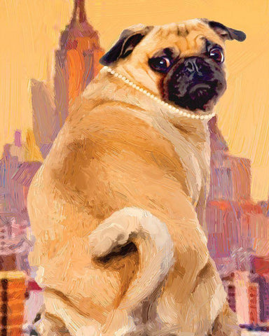 Audrey Black Ornate Wood Framed Art Print with Double Matting by Hastings, Porter