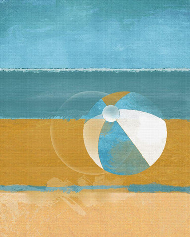 Bay Shore White Modern Wood Framed Art Print with Double Matting by Hastings, Porter