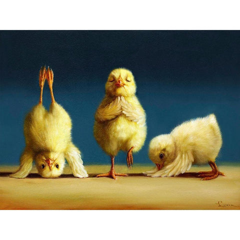 Yoga Chicks Black Modern Wood Framed Art Print with Double Matting by Heffernan, Lucia