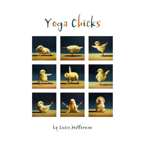 Yoga Chicks Collage White Modern Wood Framed Art Print by Heffernan, Lucia