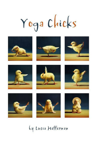 Yoga Chicks Collage White Modern Wood Framed Art Print with Double Matting by Heffernan, Lucia