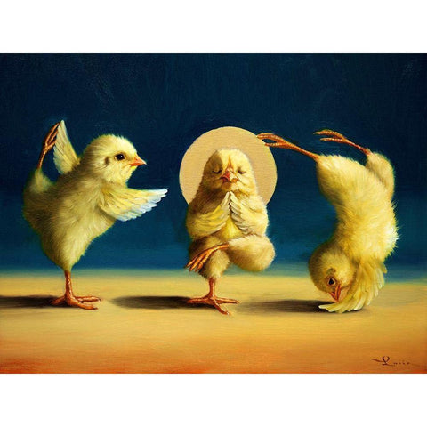 Yoga Chicks Three Gold Ornate Wood Framed Art Print with Double Matting by Heffernan, Lucia