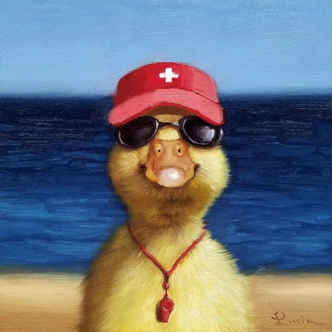 Lifeguard White Modern Wood Framed Art Print by Heffernan, Lucia