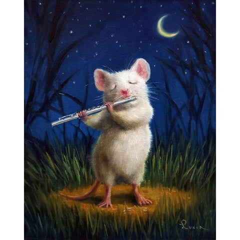 Moonlight Sonata White Modern Wood Framed Art Print by Heffernan, Lucia
