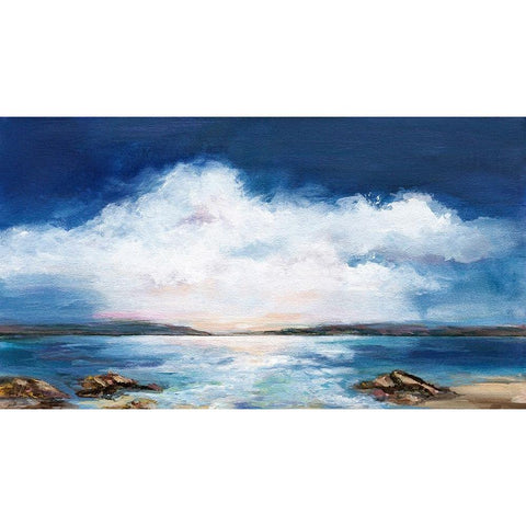 Gentle Breeze Black Modern Wood Framed Art Print by Hale, Karen