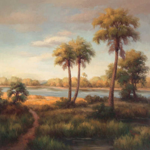 In the Tropics I White Modern Wood Framed Art Print by Haibin