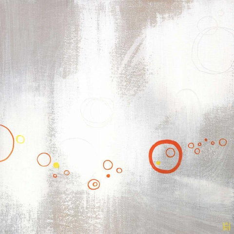 Asteroids I White Modern Wood Framed Art Print by Han, Stephanie