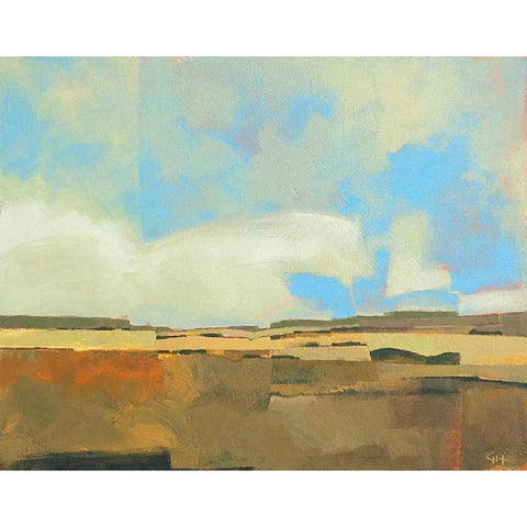 October Sky Gold Ornate Wood Framed Art Print with Double Matting by Hargreaves, Greg