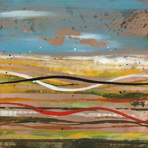 High Plains 2 White Modern Wood Framed Art Print by Hile, Scott