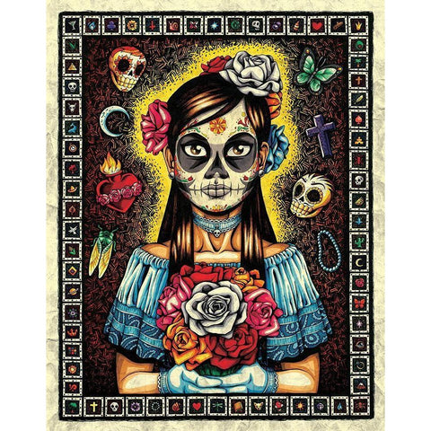 Muerta Black Modern Wood Framed Art Print with Double Matting by Ivins, Nicholas