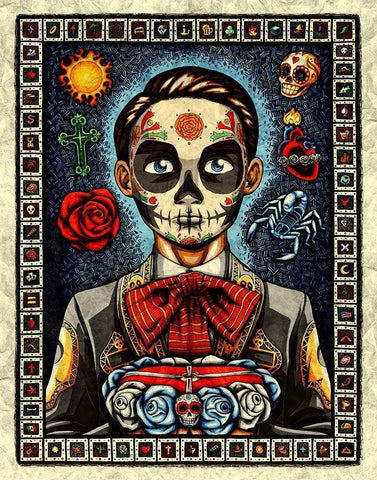 Muerto Black Ornate Wood Framed Art Print with Double Matting by Ivins, Nicholas