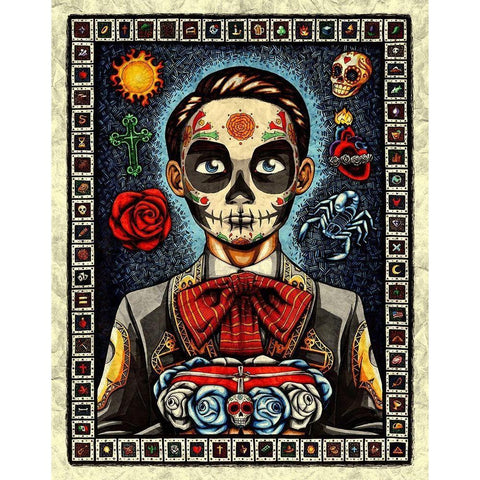 Muerto Black Modern Wood Framed Art Print with Double Matting by Ivins, Nicholas