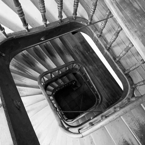 Spiral Staircase No. 8 Black Modern Wood Framed Art Print by PhotoINC Studio