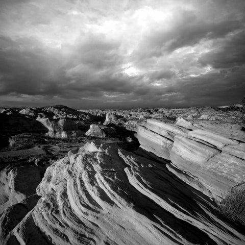 Canyon View White Modern Wood Framed Art Print with Double Matting by PhotoINC Studio