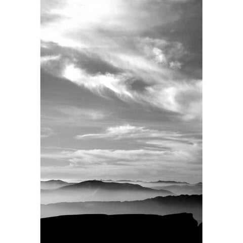 Black and White Sky Gold Ornate Wood Framed Art Print with Double Matting by PhotoINC Studio