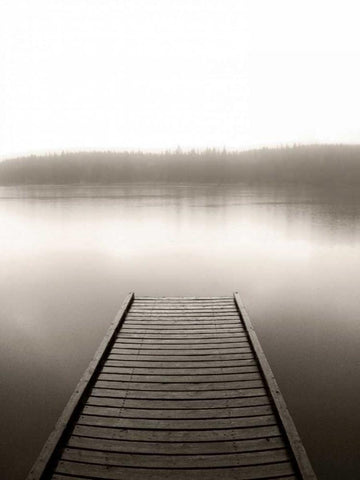 Dock 2 White Modern Wood Framed Art Print with Double Matting by PhotoINC Studio