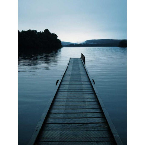 Dock 3 Black Modern Wood Framed Art Print by PhotoINC Studio