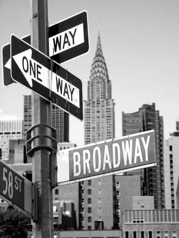 Broadway Black Ornate Wood Framed Art Print with Double Matting by PhotoINC Studio