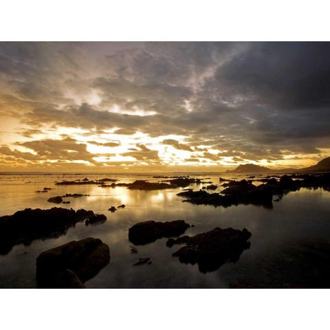 Beach Black Modern Wood Framed Art Print with Double Matting by PhotoINC Studio