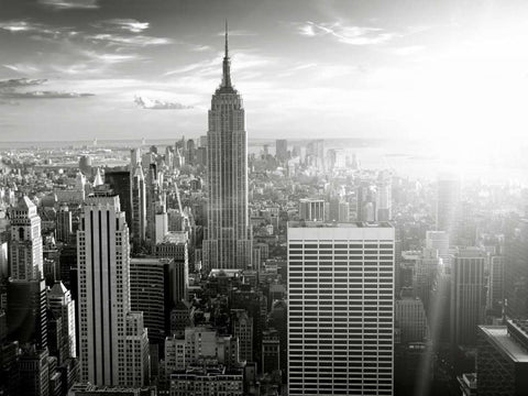 New York Black Ornate Wood Framed Art Print with Double Matting by PhotoINC Studio