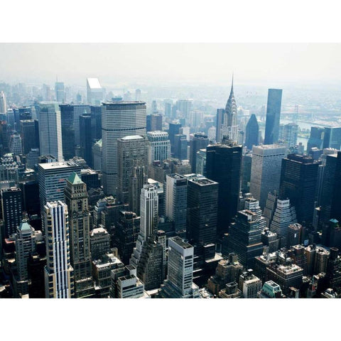 Manhattan Gold Ornate Wood Framed Art Print with Double Matting by PhotoINC Studio