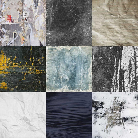 Tiles Decor Blue Notes 1 Black Modern Wood Framed Art Print by GraphINC