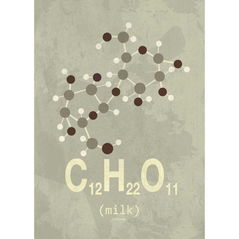 Molecule Milk Gold Ornate Wood Framed Art Print with Double Matting by TypeLike