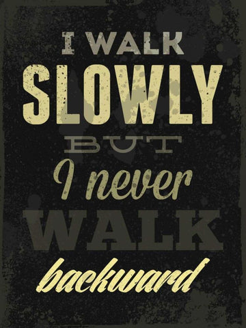 I Walk Slowly Black Ornate Wood Framed Art Print with Double Matting by GraphINC