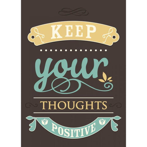 Keep Your Thoughts Gold Ornate Wood Framed Art Print with Double Matting by GraphINC