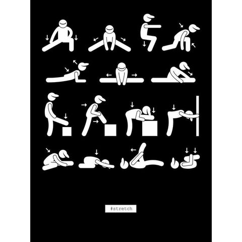 Workout White Modern Wood Framed Art Print by GraphINC