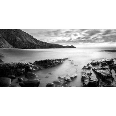 Rocks Black Modern Wood Framed Art Print with Double Matting by PhotoINC Studio