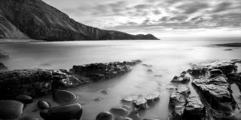 Rocks Black Ornate Wood Framed Art Print with Double Matting by PhotoINC Studio