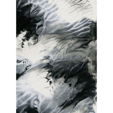 Dark Clouds White Modern Wood Framed Art Print by Incado