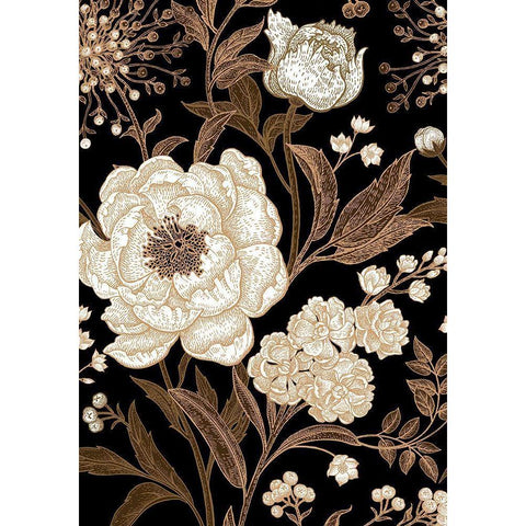 Golden Rose Gold Ornate Wood Framed Art Print with Double Matting by Incado