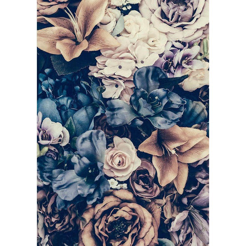 Flower Cluster Gold Ornate Wood Framed Art Print with Double Matting by Incado