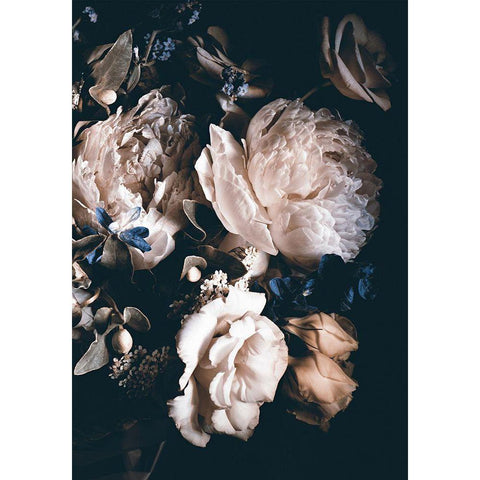 Flower Bunch 2 Black Modern Wood Framed Art Print by Incado