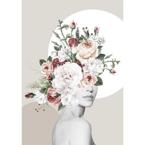 Flower Hat I White Modern Wood Framed Art Print by Incado